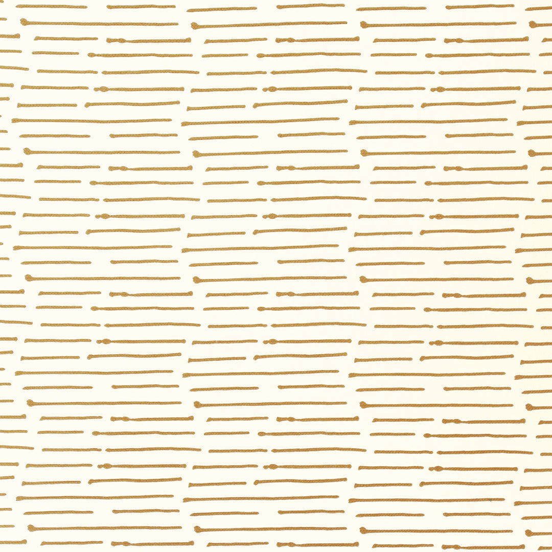 Caroline Cecil Textiles Fabric Ink Stripe - Cognac/Oyster