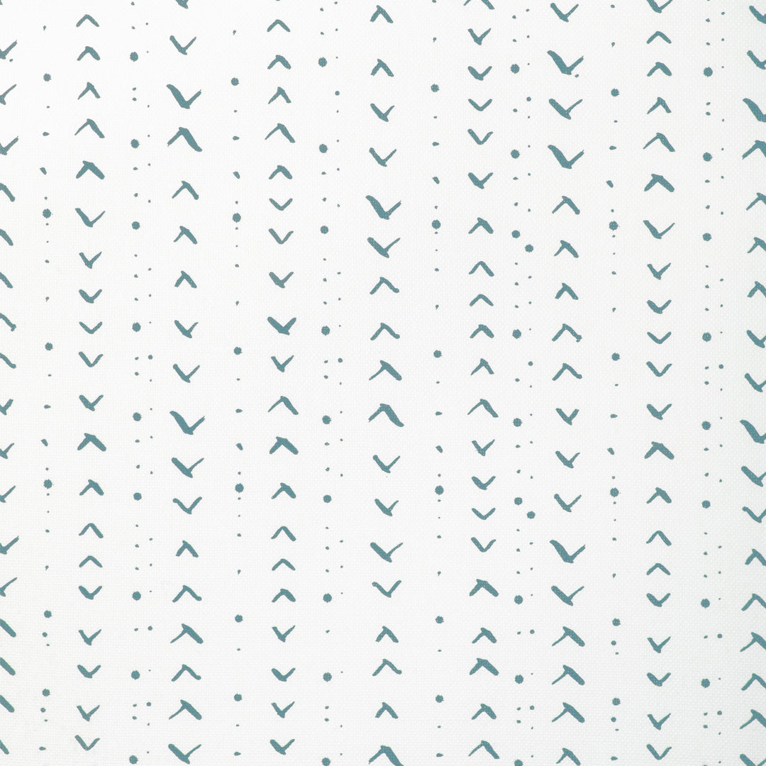 Caroline Cecil Textiles Fabric Titik - Denim/Oyster