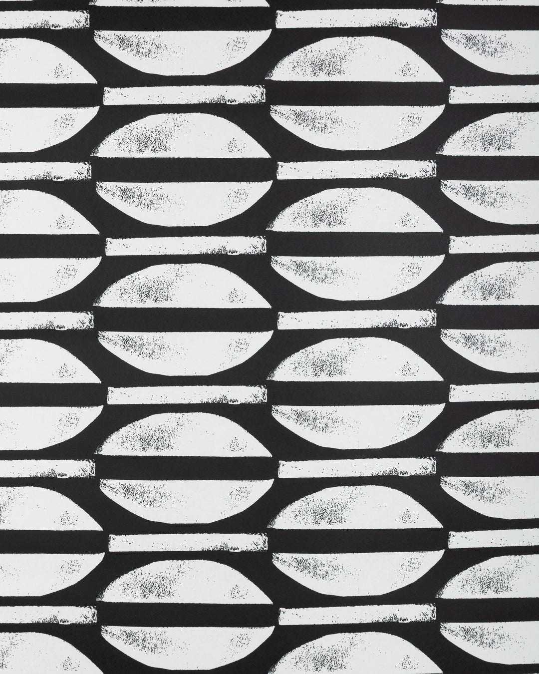 Caroline Cecil Textiles Wallcovering Black