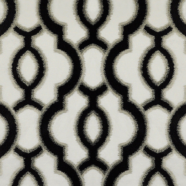 Cappella # 901 Skunk by Maxwell Designer Fabric Telafina Season Xi 55% LINEN/45% COTTON NONE INDIA V-15.6"H-16.9" 54"EMB50.4 - Swanky Fabrics -