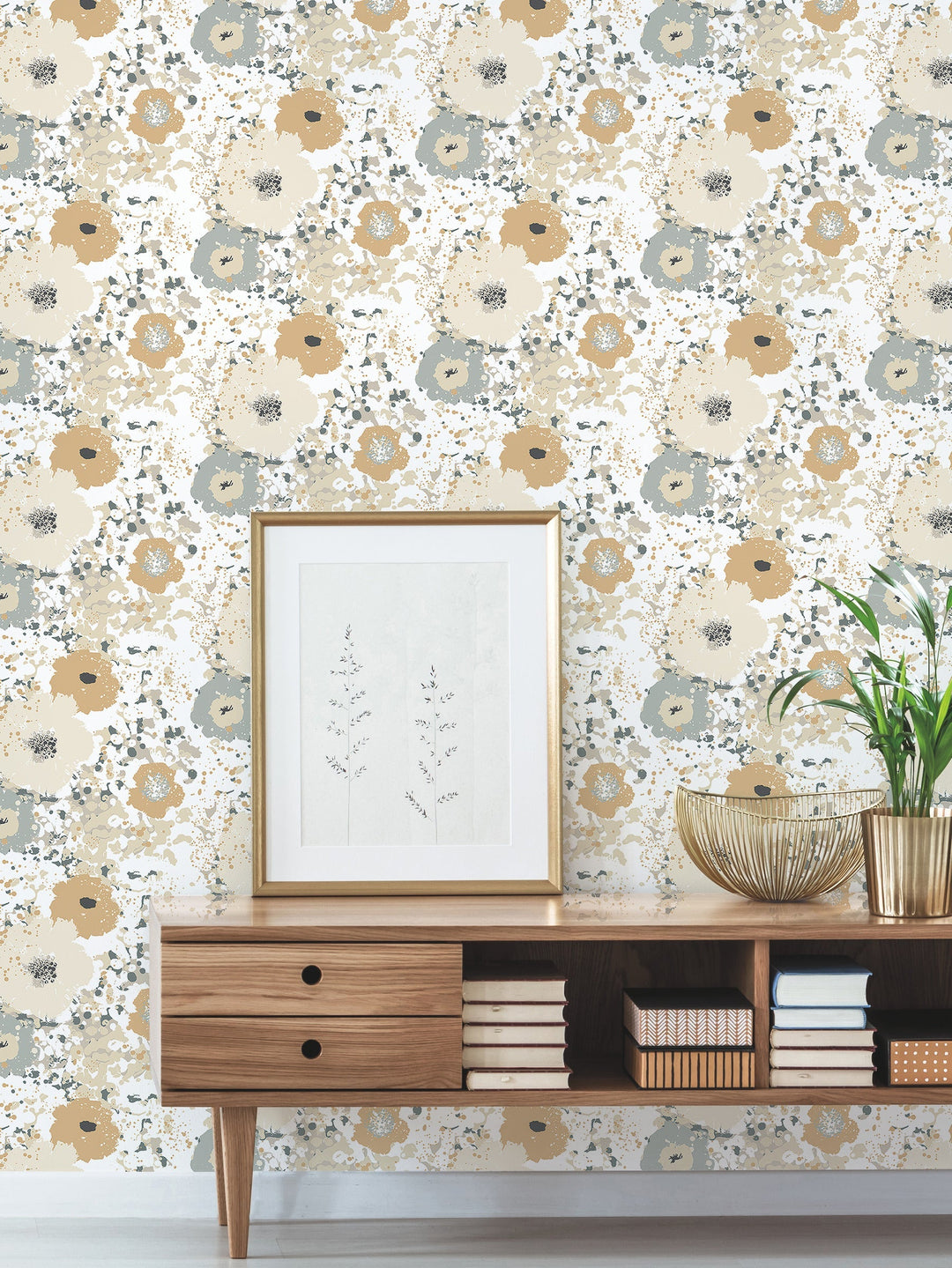 Spontaneity Metallic Wallpaper by Inspired by Color Designer