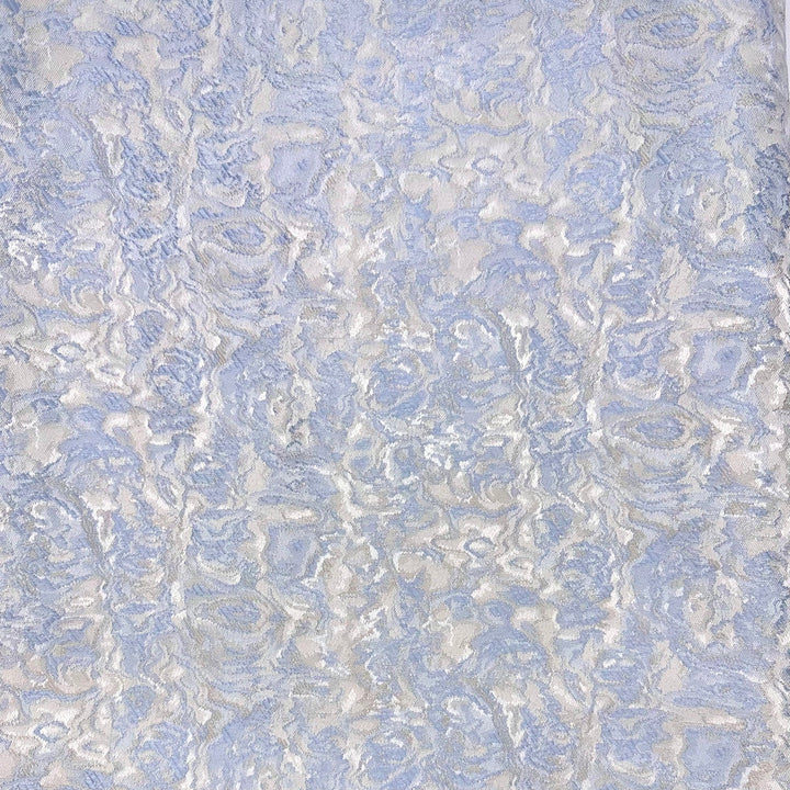 Le Krisel Cerulean by Europatex Designer Fabric Le Krisel 100% Polyester 15.00" H, 7.00" V 118.00 inches - Swanky Fabrics -