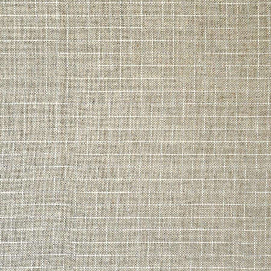 Crossword # 549 Fir by Maxwell Designer Fabric Stripes & Checks 100% LINEN INDIA V&H-0.5" 54" - Swanky Fabrics -