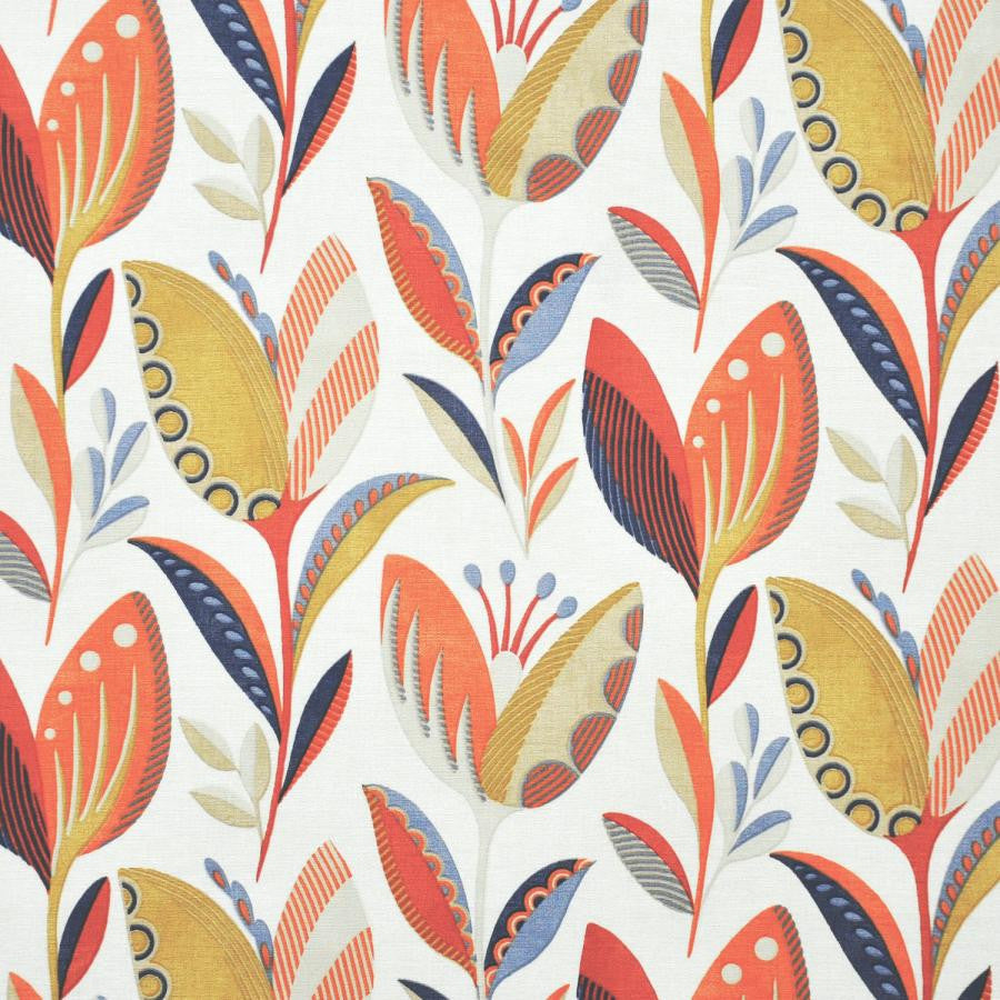 Crocus # 301 Strelitzia by Maxwell Designer Fabric Color Theory-Vol.V Sorbet 100% COTTON TURKEY V-12.5"H-13.5" 55" - Swanky Fabrics -