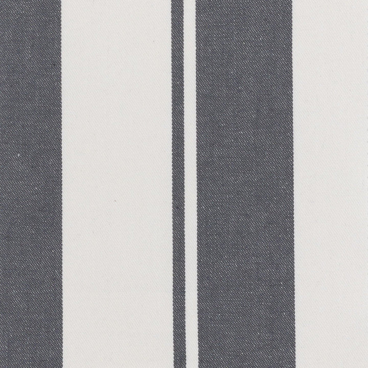 Chalet 2 Asphalt by Stout Designer Fabric JUST STRIPES DENIM/SLATE 100%COT CHINA Horizontal: 4.500 and Vertical: 0.000 54 in - Swanky Fabrics -