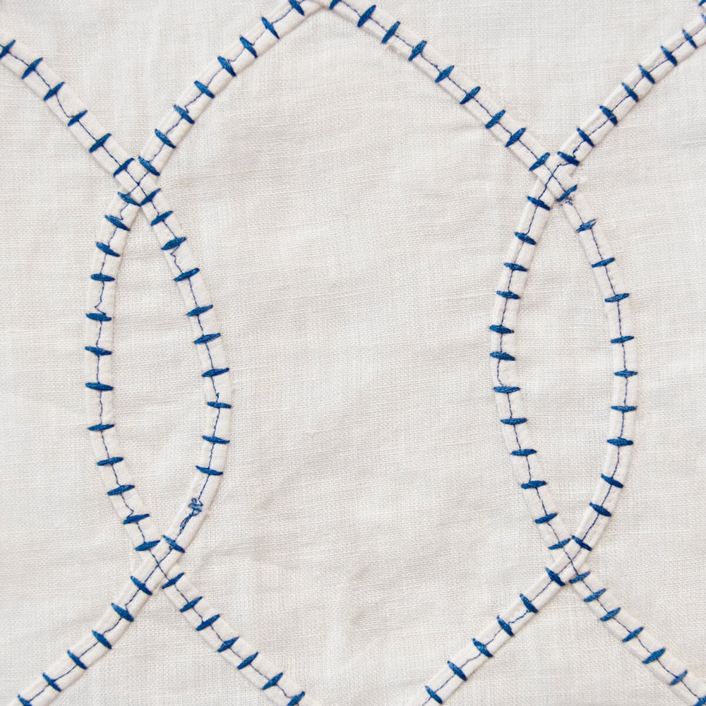 Charles 1 Blue/White by Stout Designer Fabric COMFORTABLE LIVING BLUE LAGOON 100%LIN %BEMB INDIA </p><p>Repeat: 12.5 51 in - Swanky Fabrics -