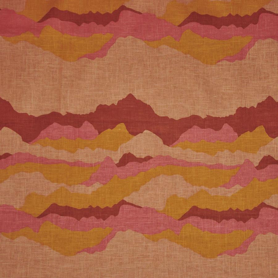 Caldera # 306 Apricot by Maxwell Designer Fabric Define 50% COTTON/50% LINEN TURKEY V-25.2"H-18.1" 54" - Swanky Fabrics -