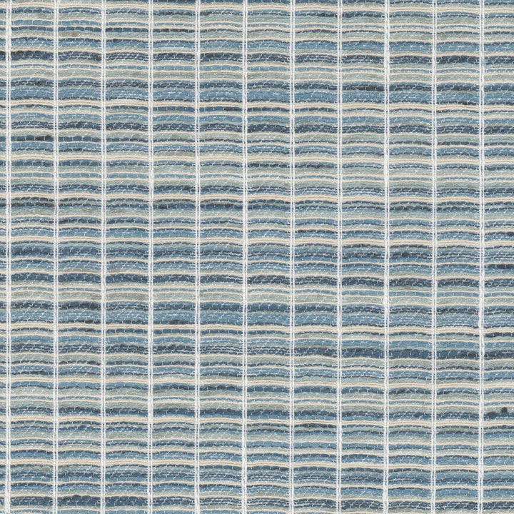Chewink 1 Lake by Stout Designer Fabric LIVING IS EASY DELFT/INDIGO 75%POL 14%COT 8%SVI 3%LIN INDIA Horizontal: 13.500 and Vertical: 14.250 54 in - Swanky Fabrics -