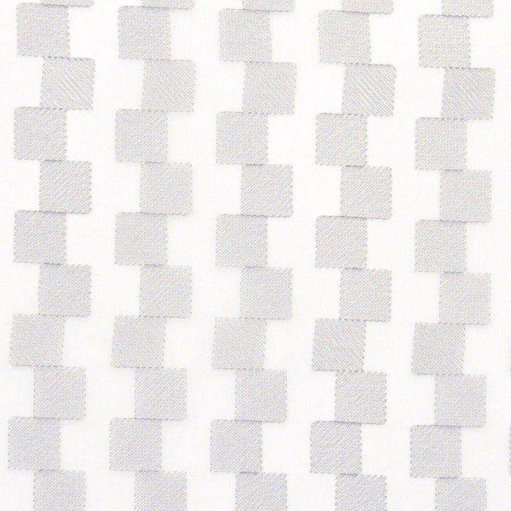 Crete # 513 Silver by Maxwell Designer Fabric Sheer Paths 100% POLYESTER TURKEY V-2" H-2" 118" EMB. WIDTH 110" - Swanky Fabrics -