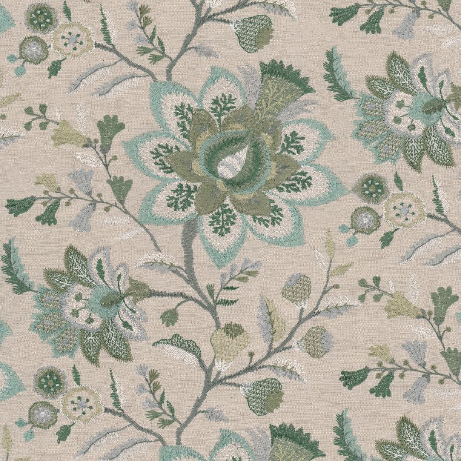 Chomp 1 Glacier by Stout Designer Fabric Chomp 1 Glacier by Stout Fabric COMFORTABLE LIVING AQUA/JASMINE 65%COT 35%LIN %VEMB India Horizontal: 25.5 and Vertical: 15.125 51 in - Fabric Carolina -