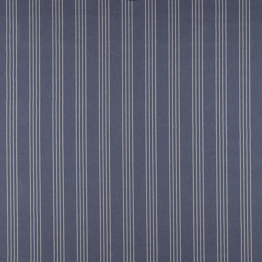 Combe # 604 Indigo by Maxwell Designer Fabric Stripes & Checks Iii 64% COTTON
36% POLYESTER INDIA H-3.5" 54" - Swanky Fabrics -