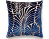 Plumes Silk Velvet Pillow 22 X 22 - Sapphire CNSDDK15230002 by Scalamandre Designer Pillow