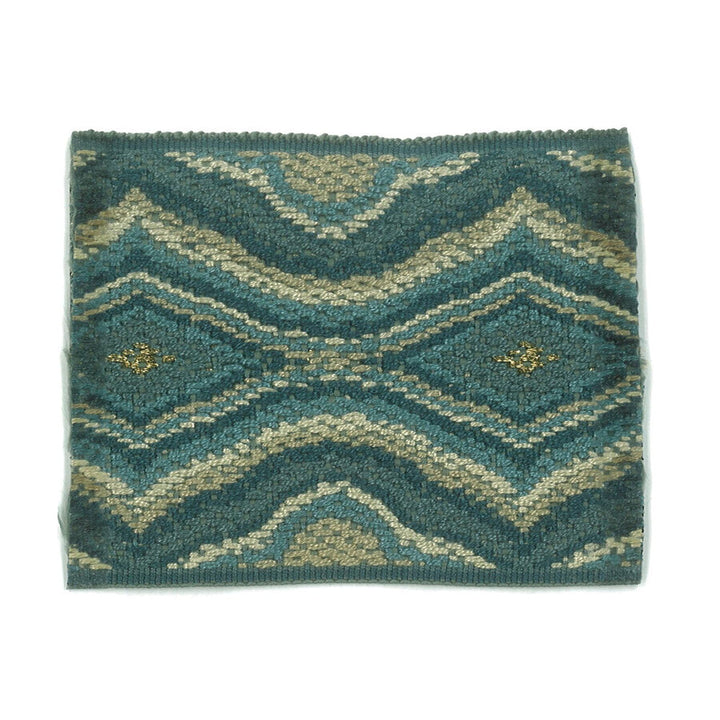 Cobra 8 Peacock by Stout Designer Trim New World Trim Volume Ii 81% Spun Viscose 18% Polyester 1% Metallic CHINA Horizontal: 2.25 and Vertical: 0 2.88 in - Swanky Fabrics -