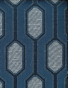 Comedy Dark Blue by Norbar Designer Fabric SPLENDOR 66% POLYESTER 17% VISCOSE CHINA 8 1/2"V 5"H 54" - Swanky Fabrics -