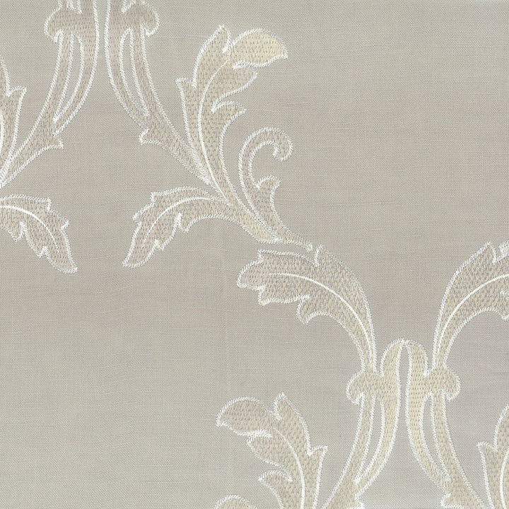 Conquest 1 Nickel by Stout Designer Fabric COMFORTABLE LIVING PLATINUM/SLATE 100%LIN %BEMB INDIA Horizontal: 12.75 and Vertical: 15.375 51.5 in - Swanky Fabrics -