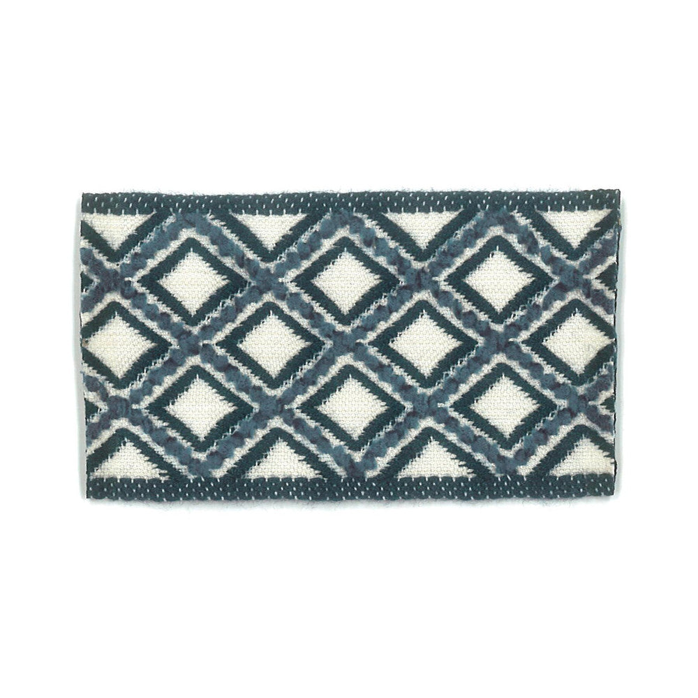 Cooke 5 Indigo by Stout Designer Trim NEW WORLD TRIM VOLUME II 93%SVI 7%POL FRANCE </p><p>Repeat: 0 1.88 in - Swanky Fabrics -