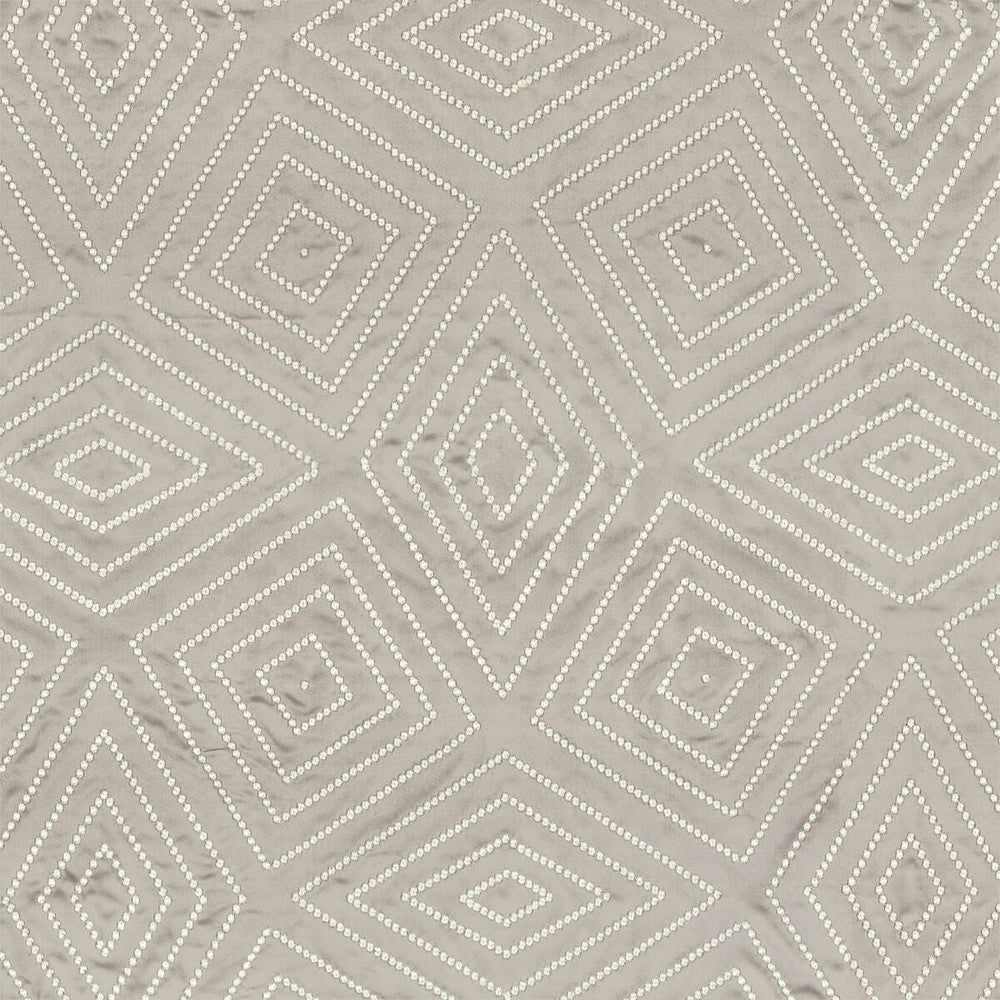 Cora 1 Pewter by Stout Designer Fabric RAINBOW LIBRARY SILVER/SMOKE 60%COT 40%POL %VEMB INDIA Horizontal: 14.125 and Vertical: 15.875 49 in - Swanky Fabrics -