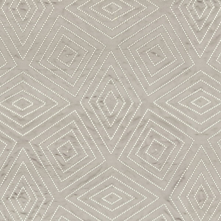 Cora 1 Pewter by Stout Designer Fabric RAINBOW LIBRARY SILVER/SMOKE 60%COT 40%POL %VEMB INDIA Horizontal: 14.125 and Vertical: 15.875 49 in - Swanky Fabrics -