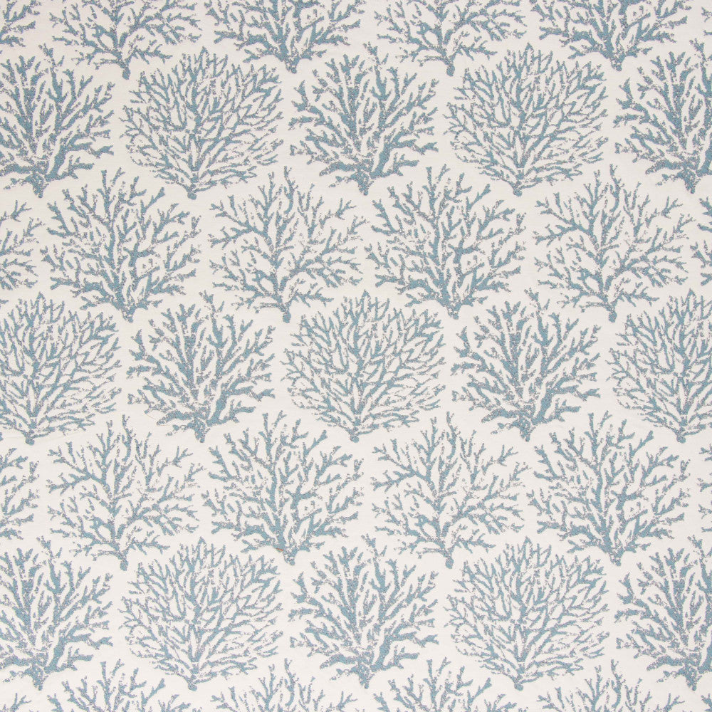 Coraline Cerulean by Bella-Dura Designer Fabric  100% BELLA DURA POLYOLEFIN USA 70000 H: 13.5''' V: 20'' 54.25''  - Swanky Fabrics -