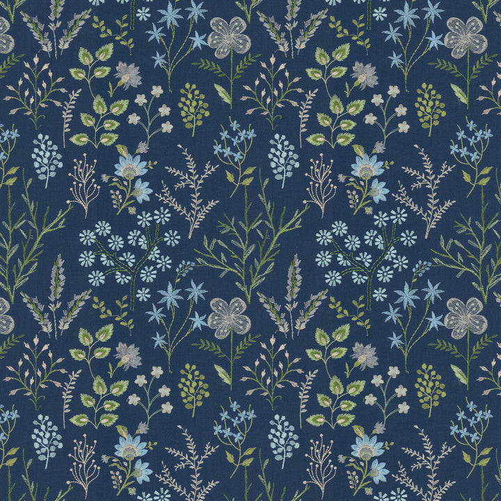Corona 3 Navy by Stout Fabric Stout Fabric Corona 3 NavyFabric RAINBOW LIBRARY HARBOR/INK 100%COT %BEMB INDIA </p><p>Repeat: H: 12.750, V: 15.250 52 in - Fabric Carolina -