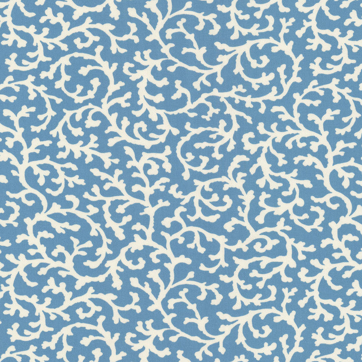 Cozumel 1 Blue by Stout Designer Fabric RAINBOW LIBRARY HAZE/SKY 100%COT PAKISTAN Horizontal: 13.500 and Vertical: 12.625 55 in - Swanky Fabrics -