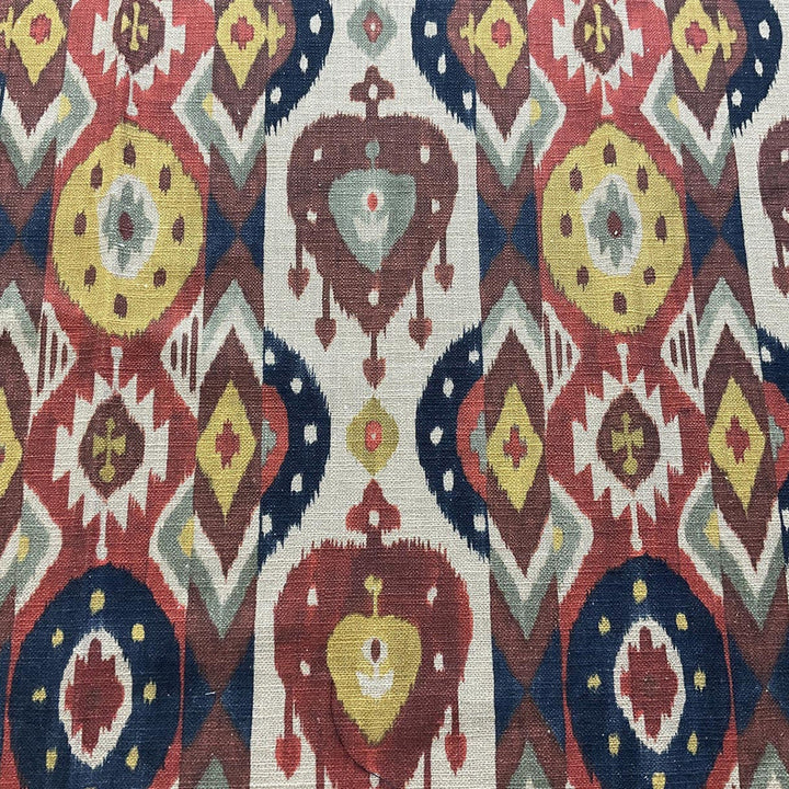 Co - Buketan Spice by Magnolia Designer Fabric - 85 Cotton, 15 Linen India Horizontal: 13.5 and Vertical: 25 55 - Swanky Fabrics -