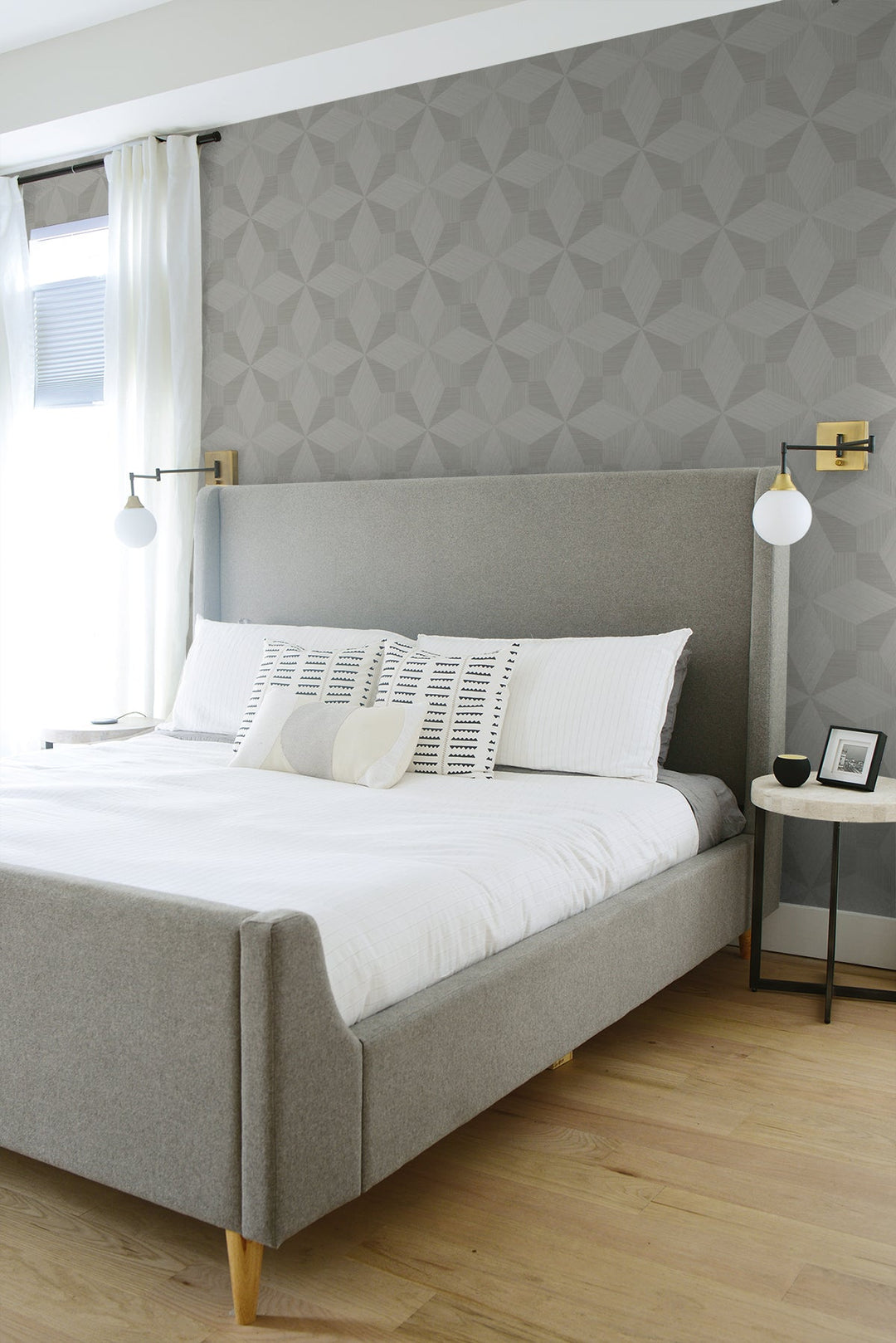 Turku Winter Gray CP90518 by Seabrook Designs Designer Wallpaper