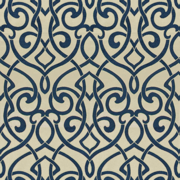 Critique 4 Indigo by Stout Designer Fabric RAINBOW LIBRARY PORCELAIN/ROYAL 65%SVI 35%POL CHINA WYZENBEEK 25 000 DOUBLE RUB WEAR TEST (HEAVY DUTY) Horizontal: 14.5 and Vertical: 27.5 55 in - Swanky Fabrics -