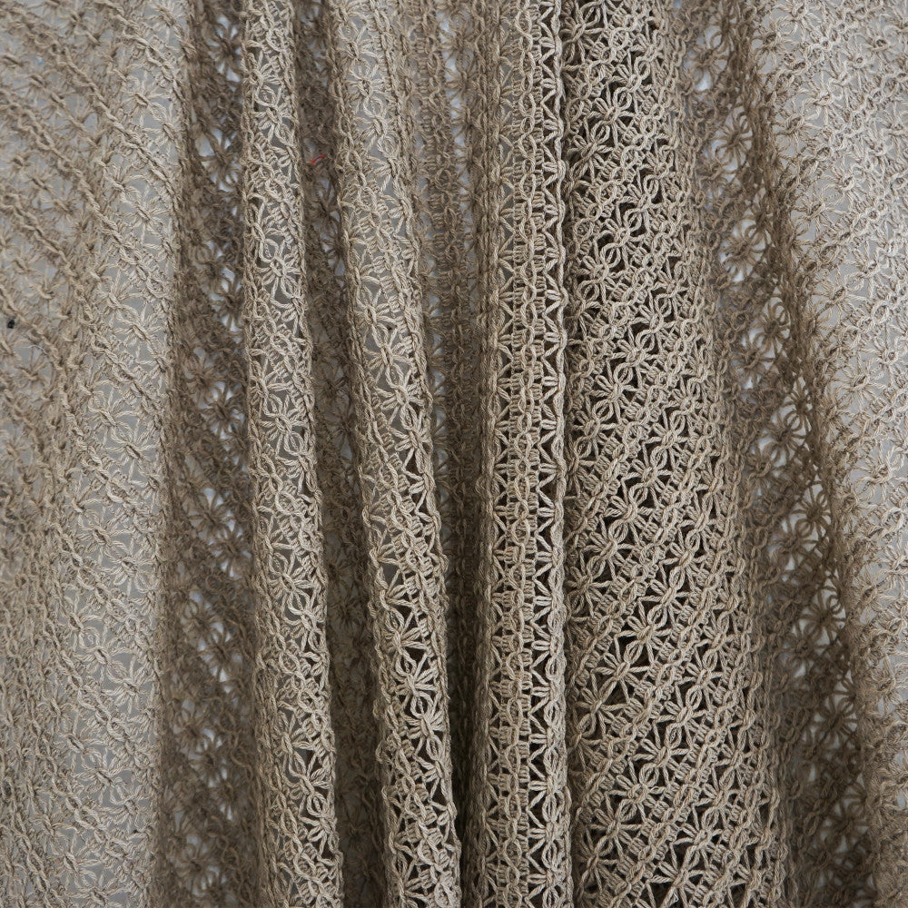 Crochet 32Sj101 by JF Designer Fabric JF Studio 80% Wool, 20% Polyester Italy Horizontal: 1.25 and Vertical: 1 51 - Swanky Fabrics -