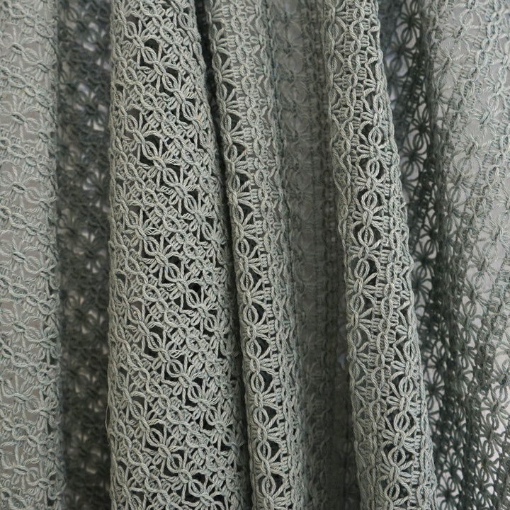 CROCHET 63SJ101 by JF Designer Fabric JF Studio 80% Wool, 20% Polyester Italy  Horizontal: 1.25 and Vertical: 1 51  - Swanky Fabrics -