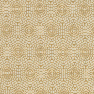 Crystal Gold 111 by Norbar Designer Fabric PANAMA 67% POLYESTER 33% COTTON INDIA 3 3/4"V 7"H 54" - Swanky Fabrics -