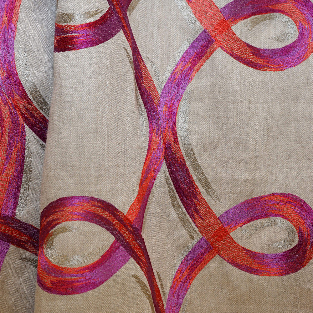 Curvacious 43Sj101 by JF Designer Fabric JF Studio 71% Linen, 21% Viscose, 8% Polyester India Horizontal: 25.5 and Vertical: 15.75 54 - Swanky Fabrics -