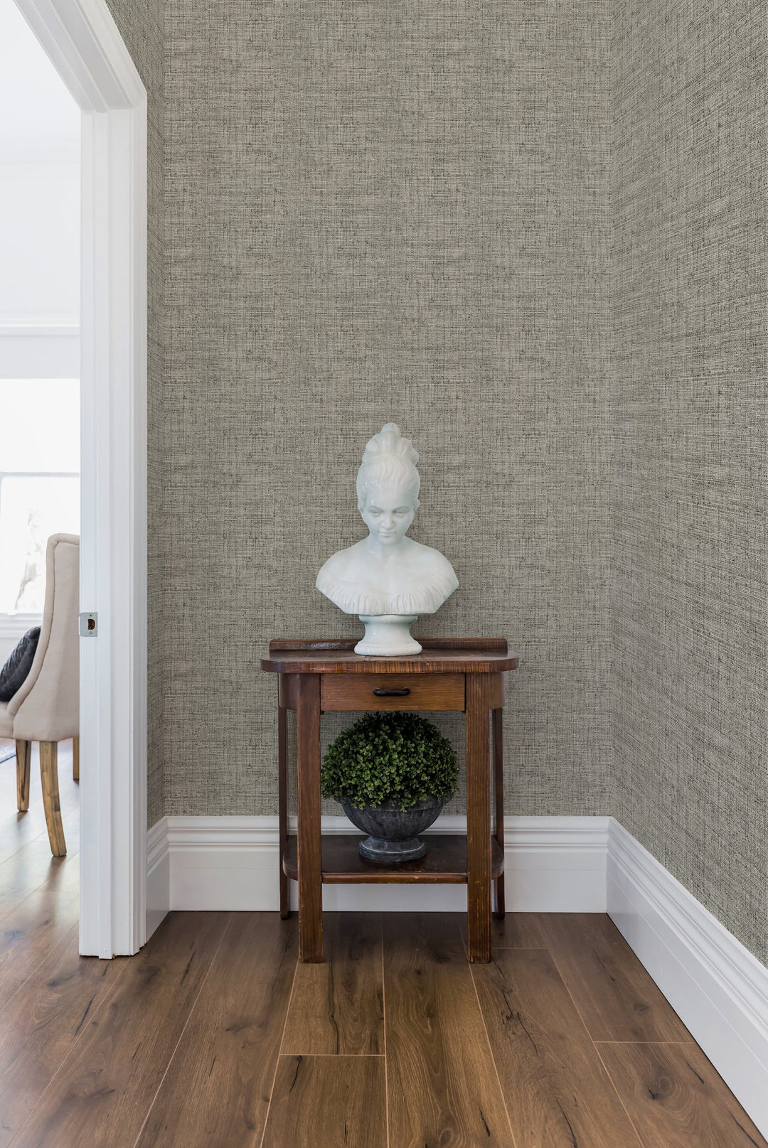 Papyrus Weave Black Wallpaper by York Wallcoverings Designer