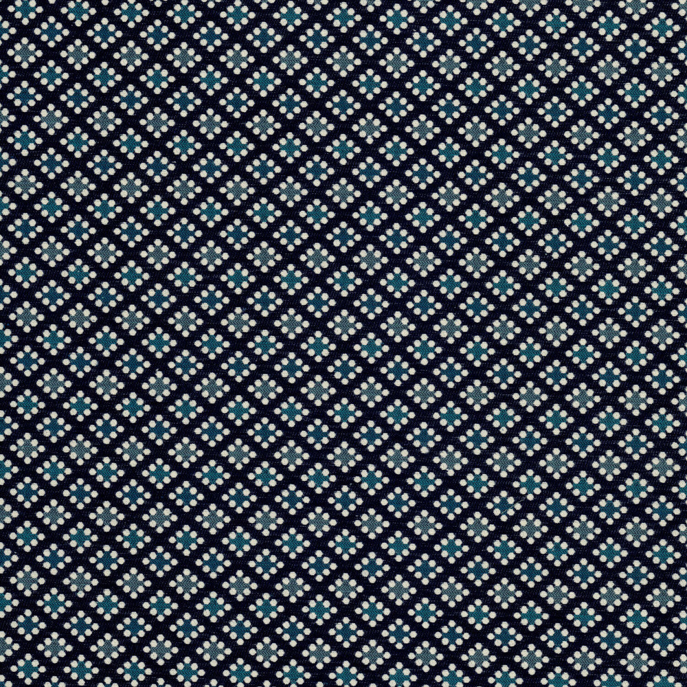 Cyril 1 Indigo by Stout Fabric Stout Fabric Cyril 1 IndigoFabric GREAT IMPRESSIONS BLUE/SPA 100%POL CHINA </p><p>Repeat: H: 3.375, V: 1.500 54 in - Fabric Carolina -