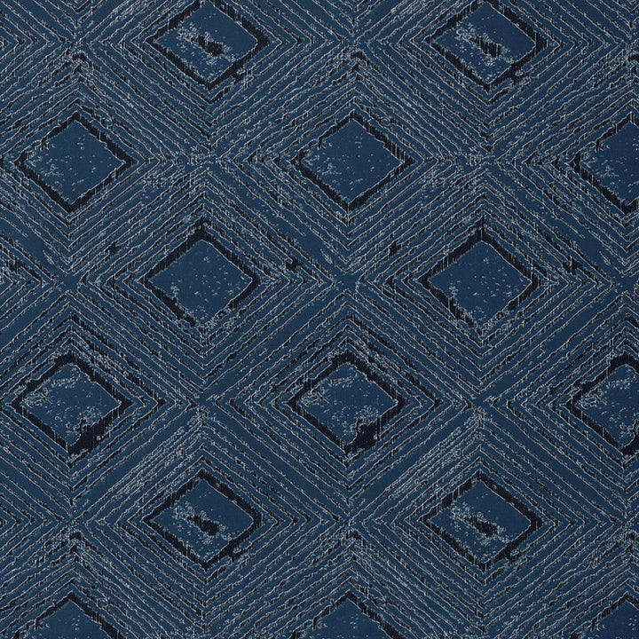 Calistoga A Dark Blue by Europatex Designer Fabric Calistoga 83% Polyester, 17% Viscose 19.68" H, 11.25" V 55.00 inches - Swanky Fabrics -