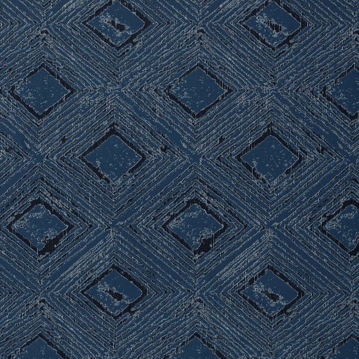 Calistoga - A - Dark Blue by Europatex Designer Fabric Calistoga 83% Polyester, 17% Viscose China See Sample Horizontal: N/A and Vertical: N/A 55.00 inches  - Swanky Fabrics -