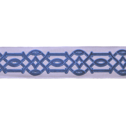 Camelia - Royal by Europatex Designer Fabric Camelia 100% Polyester China See Sample Horizontal: N/A and Vertical: N/A 3.00 inches  - Swanky Fabrics -
