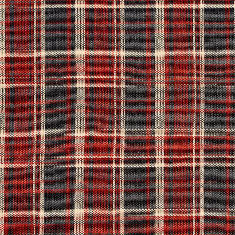 D101 Brick Plaid by Charlotte Designer Fabric Clubhouse Collection 100% Woven Polyester Asia Exceeds 120,000 Wyzenbeek Rubs (Heavy Duty) </p><p>Repeat: Horizontal: 3.25" x Vertical: 3.5" 54 Inches - Swanky Fabrics -