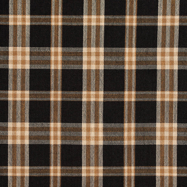 D103 Onyx Plaid by Charlotte Designer Fabric Clubhouse Collection 100% Woven Polyester Asia Exceeds 120,000 Wyzenbeek Rubs (Heavy Duty) Horizontal: 3.25" x Vertical: 3.5" 54 Inches - Swanky Fabrics -