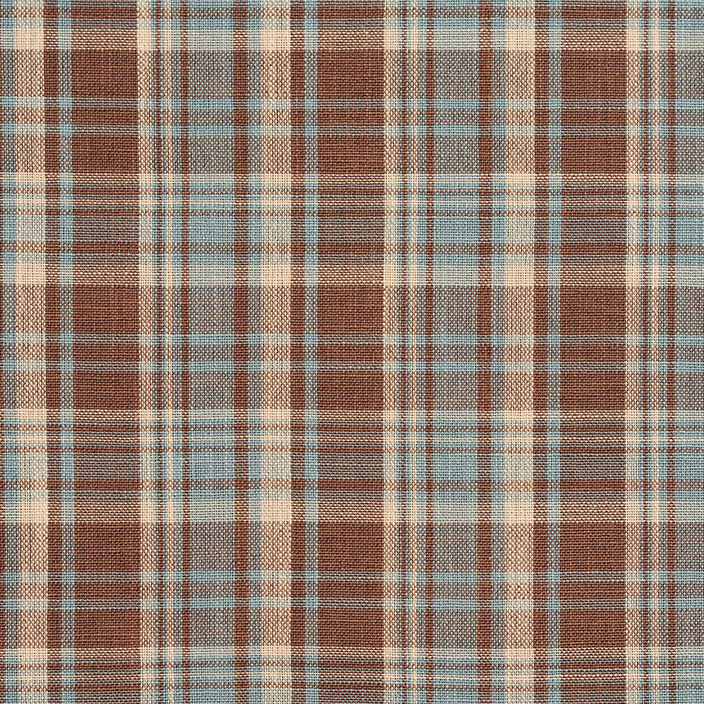 D104 Cornflower Plaid by Charlotte Designer Fabric Clubhouse Collection 100% Woven Polyester Asia Exceeds 120,000 Wyzenbeek Rubs (Heavy Duty) Horizontal: 3.25" x Vertical: 3.5" 54 Inches - Swanky Fabrics -