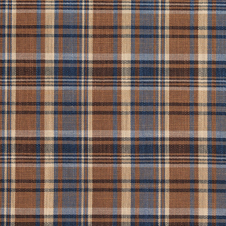 D106 Indigo Plaid by Charlotte Designer Fabric Clubhouse Collection 100% Woven Polyester Asia Exceeds 120,000 Wyzenbeek Rubs (Heavy Duty) Horizontal: 3.25" x Vertical: 3.5" 54 Inches - Swanky Fabrics -