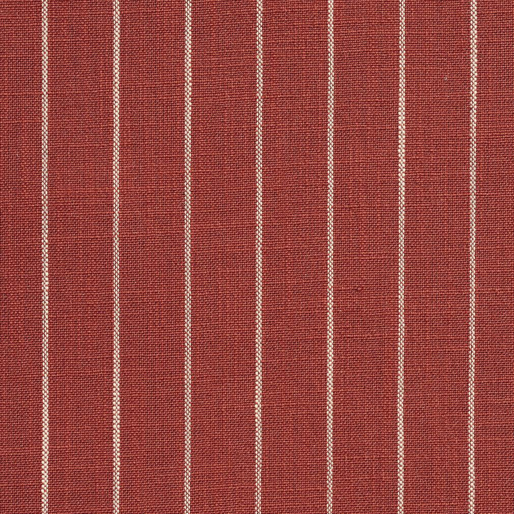 D108 Brick Pinstripe by Charlotte Designer Fabric Clubhouse Collection 100% Woven Polyester Asia Exceeds 120,000 Wyzenbeek Rubs (Heavy Duty) Horizontal: 1" 54 Inches - Swanky Fabrics -