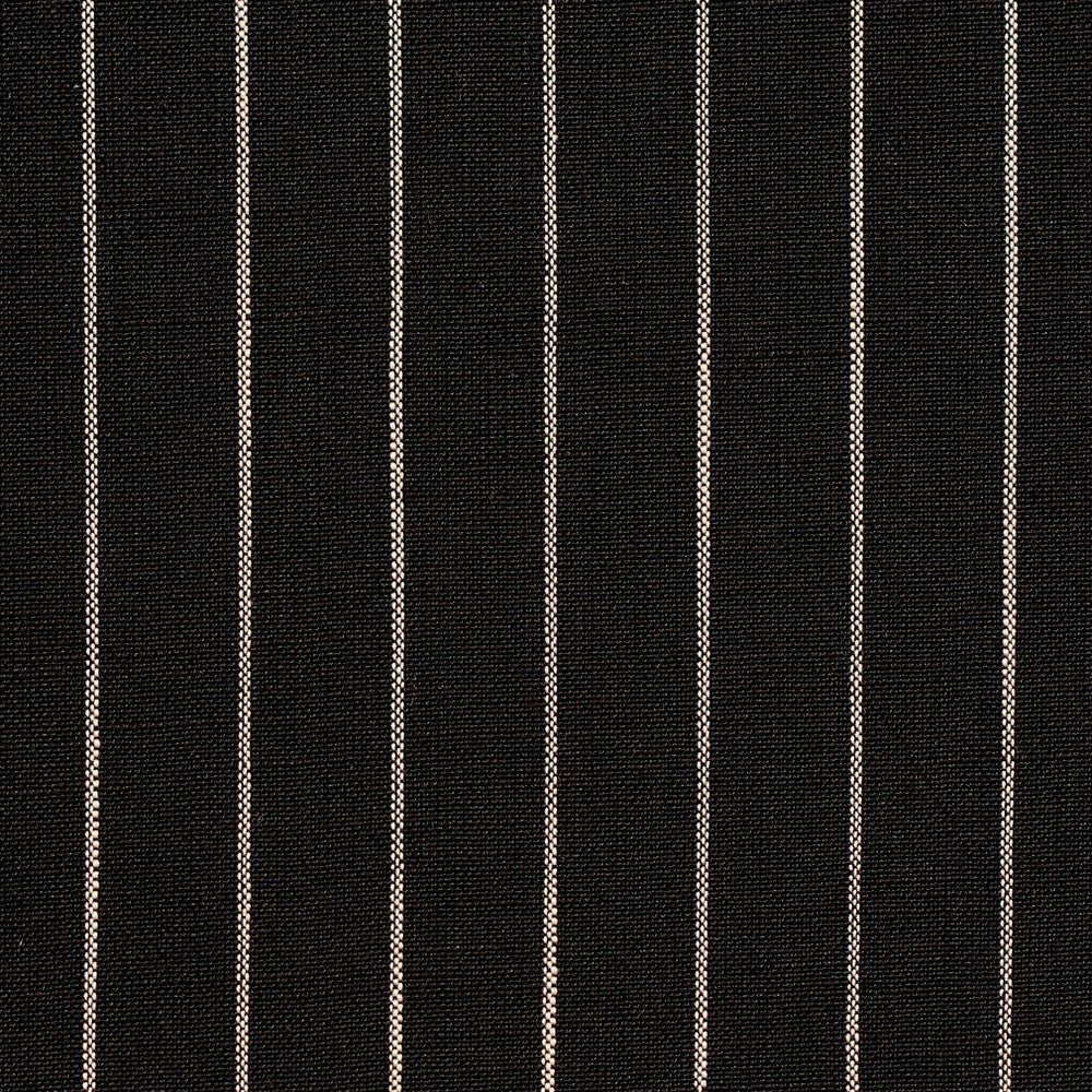 D110 Onyx Pinstripe by Charlotte Designer Fabric Clubhouse Collection 100% Woven Polyester Asia Exceeds 120,000 Wyzenbeek Rubs (Heavy Duty) Horizontal: 1" 54 Inches - Swanky Fabrics -