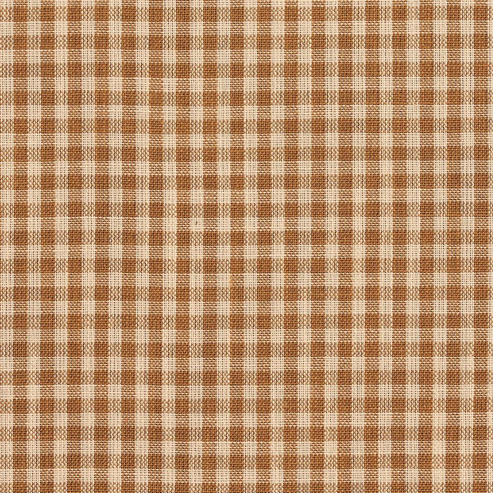 D114 Wheat Gingham by Charlotte Designer Fabric Clubhouse Collection 100% Woven Polyester Asia Exceeds 120,000 Wyzenbeek Rubs (Heavy Duty) Horizontal: .5" x Vertical: .5" 54 Inches - Swanky Fabrics -