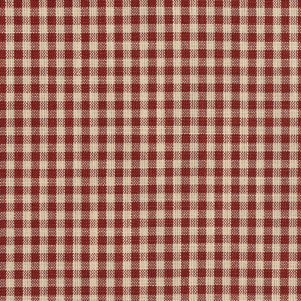 D115 Brick Gingham by Charlotte Designer Fabric Clubhouse Collection 100% Woven Polyester Asia Exceeds 120,000 Wyzenbeek Rubs (Heavy Duty) Horizontal: .5" x Vertical: .5" 54 Inches - Swanky Fabrics -