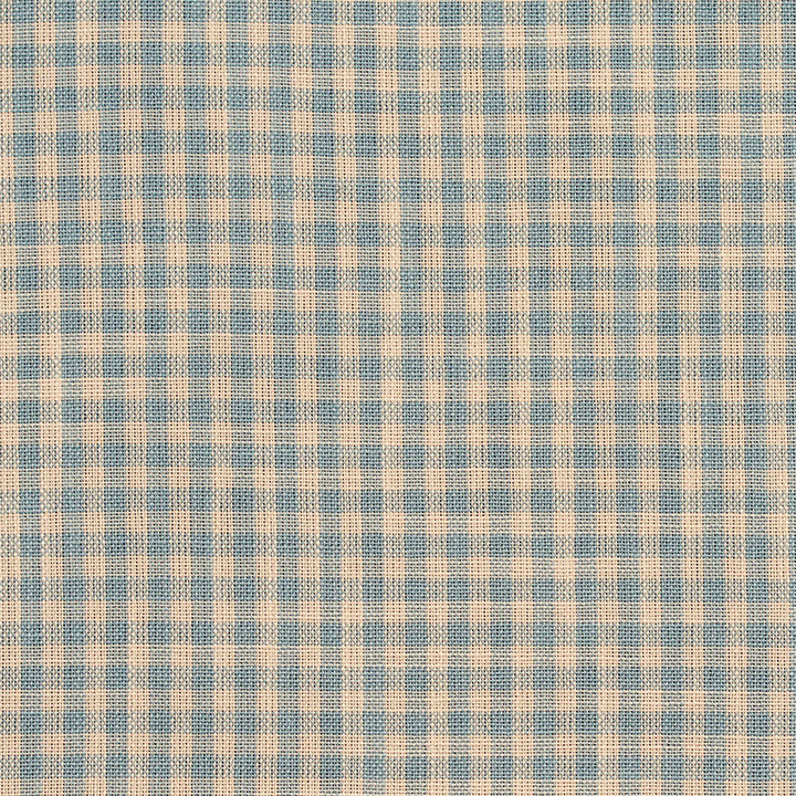D118 Cornflower Gingham by Charlotte Designer Fabric Clubhouse Collection 100% Woven Polyester Asia Exceeds 120,000 Wyzenbeek Rubs (Heavy Duty) Horizontal: .5" x Vertical: .5" 54 Inches - Swanky Fabrics -