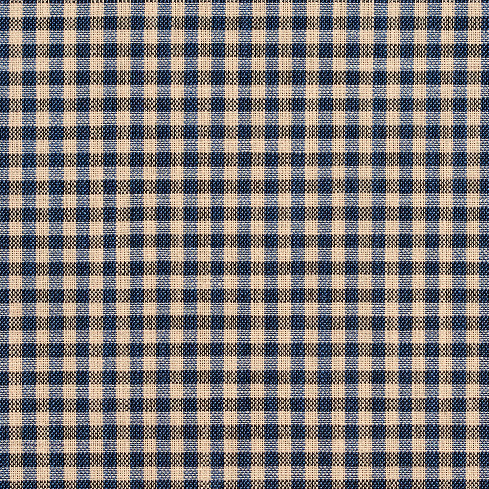 D120 Indigo Gingham by Charlotte Designer Fabric Clubhouse Collection 100% Woven Polyester Asia Exceeds 120,000 Wyzenbeek Rubs (Heavy Duty) Horizontal: .5" x Vertical: .5" 54 Inches - Swanky Fabrics -
