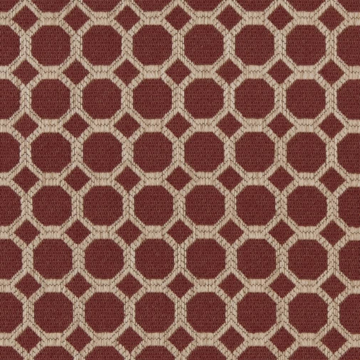 D1226 Burgundy Honeycomb by Charlotte Designer Fabric Mid Century Textures 100% Woven Polyester China Exceeds 100,000 Wyzenbeek Rubs (Heavy Duty) Horizontal 1.75" x Vertical 1.75" 54 Inches - Swanky Fabrics -