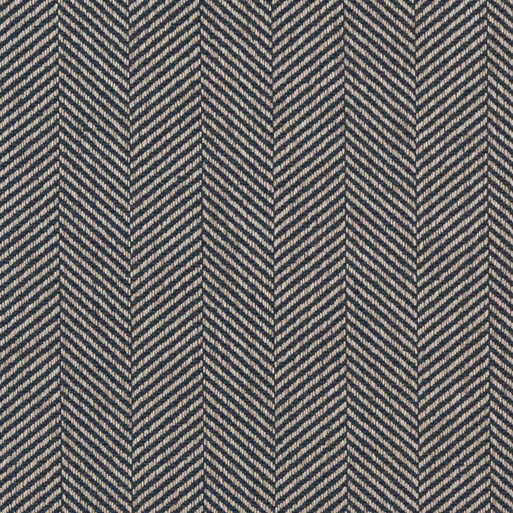 D1237 Indigo Chevron by Charlotte Designer Fabric Mid Century Textures 100% Woven Polyester Asia Exceeds 100,000 Wyzenbeek Rubs (Heavy Duty) </p><p>Repeat: Horizontal: 2.75" 54 Inches - Swanky Fabrics -