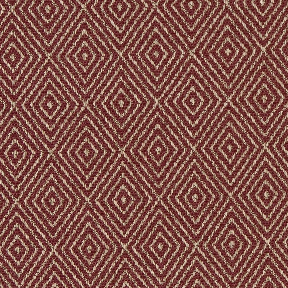 D1239 Burgundy Diamond by Charlotte Designer Fabric Mid Century Textures 100% Woven Polyester Asia Exceeds 100,000 Wyzenbeek Rubs (Heavy Duty) </p><p>Repeat: Horizontal: 2.25" x Vertical: 3.25" 54 Inches - Swanky Fabrics -